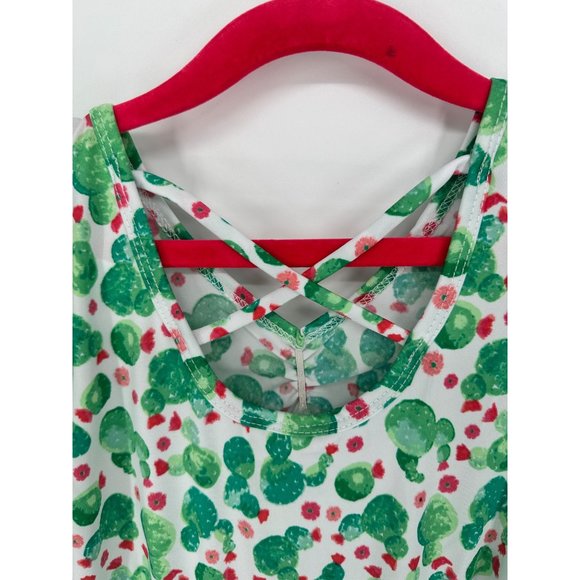 Dotdotsmile Ballerina Dress Size 5/6 Green Cactus with Red Flowers Print NWT - Picture 6 of 6